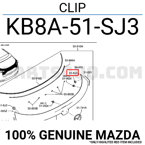 KB8A51SJ3 Mazda CLIP