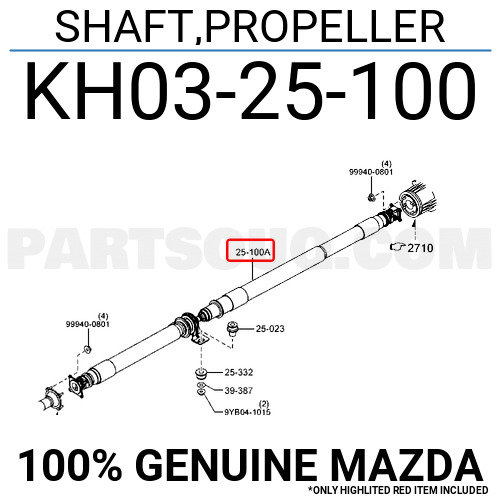 KH0325100 Mazda SHAFT,PROPELLER