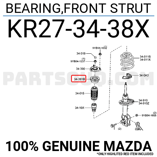 BEARING,FRONT STRUT KR273438X | Mazda Parts | PartSouq