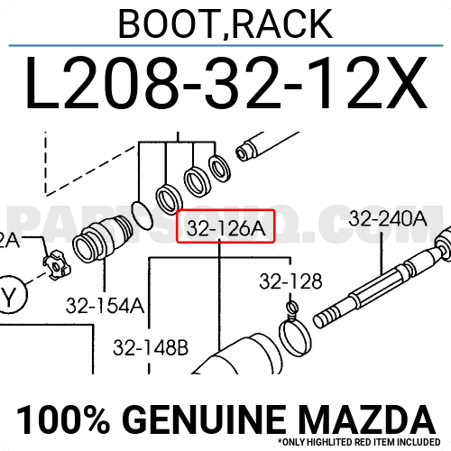 BOOT,RACK L2083212X | Mazda Parts | PartSouq