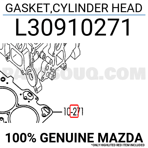 GASKET,CYLINDER HEAD L30910271 | Mazda Parts | PartSouq