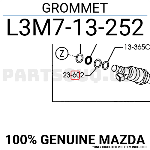 Genuine Mazda Grommet L3M713252