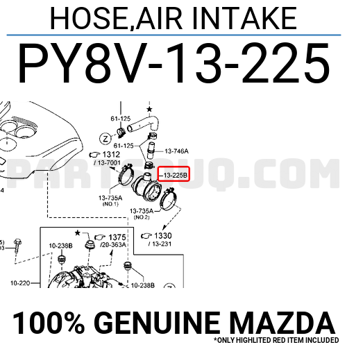 HOSE,AIR INTAKE PY8V13225 | Mazda Parts | PartSouq