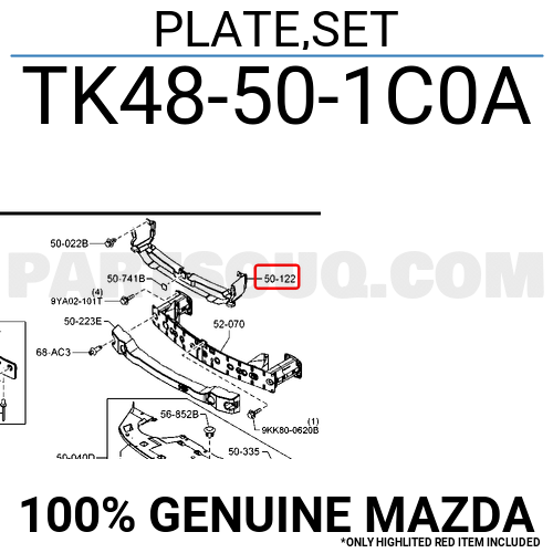TK48501C0A Mazda PLATE,SET