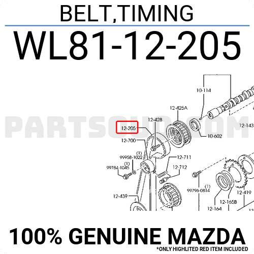 BELT,TIMING WL8112205 | Mazda Parts | PartSouq