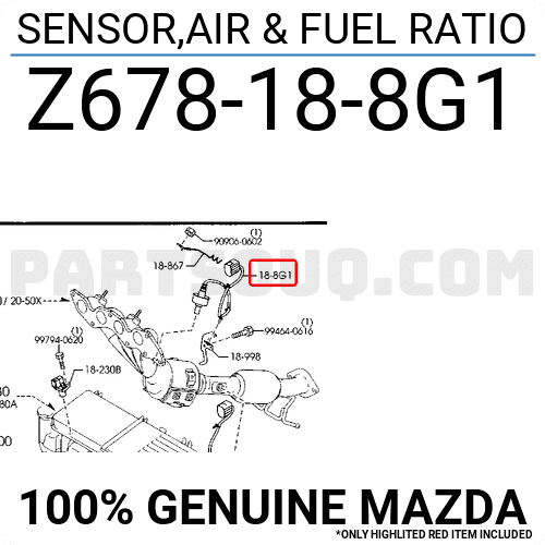 SENSOR,AIR & FUEL RATIO Z678188G1A | Mazda Parts | PartSouq