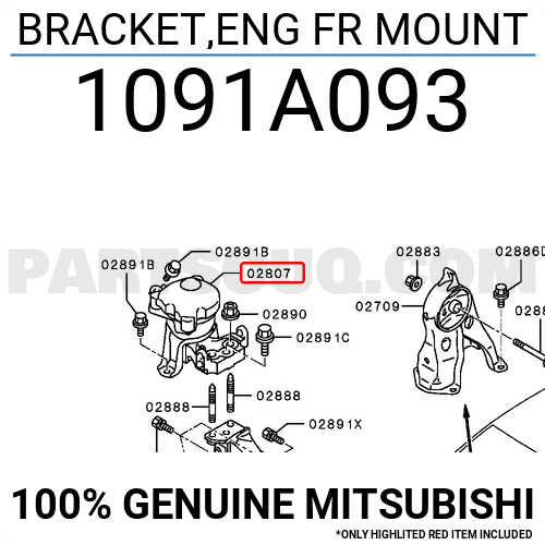 BRACKET,ENG FR MOUNT 1091A093 | Mitsubishi Parts | PartSouq