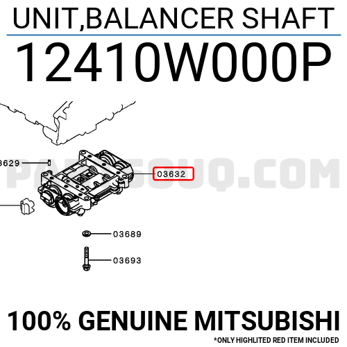 UNIT,BALANCER SHAFT 12410W000P | Mitsubishi Parts | PartSouq