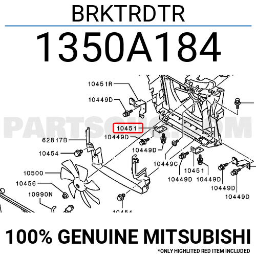 BRKTRDTR 1350A184 | Mitsubishi Parts | PartSouq
