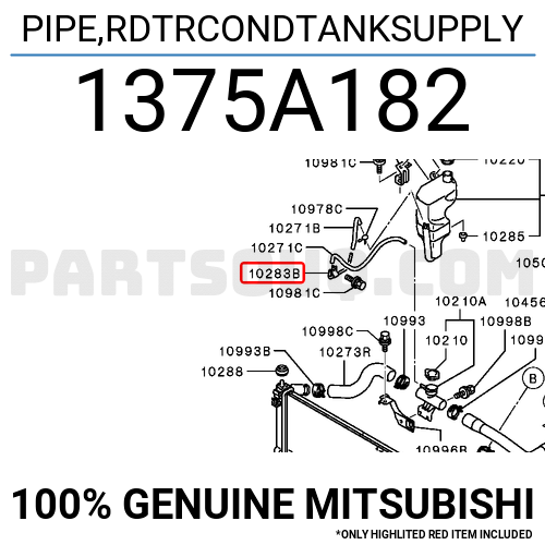 PIPE,RDTRCONDTANKSUPPLY 1375A182 | Mitsubishi Parts | PartSouq