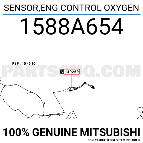 SENSOR,ENG CONTROL OXYGEN 1588A654 | Mitsubishi Parts | PartSouq