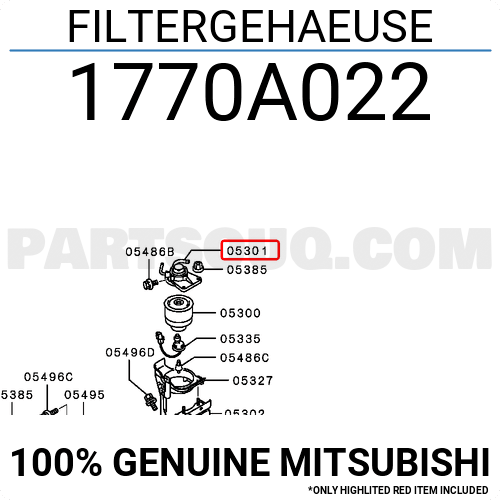 FILTERGEHAEUSE 1770A022 | Mitsubishi Parts | PartSouq