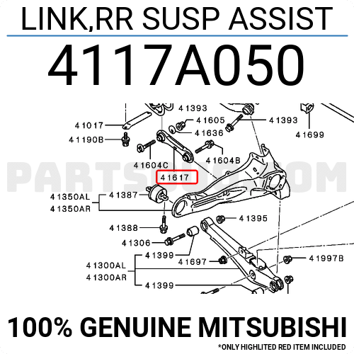4117A007 Genuine Mitsubishi LINK,RR SUSP ASSIST