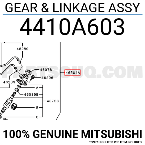 GEAR & LINKAGE ASSY 4410A603 | Mitsubishi Parts | PartSouq