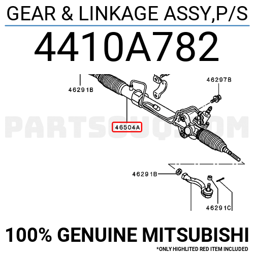 GEAR & LINKAGE ASSY,P/S 4410A782 | Mitsubishi Parts | PartSouq