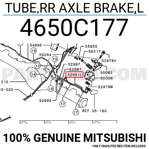TUBE,RR AXLE BRAKE,L 4650C177 | Mitsubishi Parts | PartSouq TUBE,RR AXLE BRAKE,L 4650C177 | Mitsubishi Parts | PartSouq