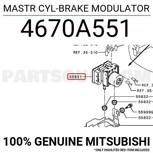 HYDRAULIC UNITBRAKE MO 4670A454 | Mitsubishi Parts | PartSouq