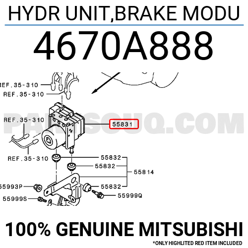 HYDR UNIT,BRAKE MODU 4670A888 | Mitsubishi Parts | PartSouq