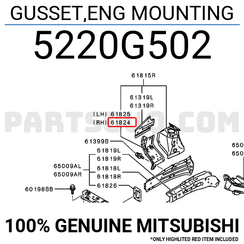 GUSSET,ENG MOUNTING 5220G502 | Mitsubishi Parts | PartSouq