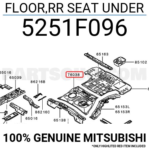 Floor rr seat under 5251f096 mitsubishi parts partsouq
