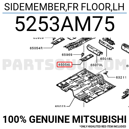 SIDEMEMBER,FR FLOOR,LH 5253AM75 | Mitsubishi Parts | PartSouq