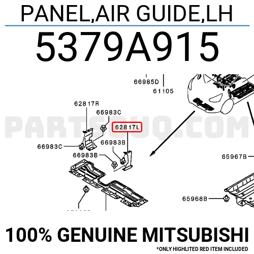 PANEL,AIR GUIDE,LH 5379A915 | Mitsubishi Parts | PartSouq