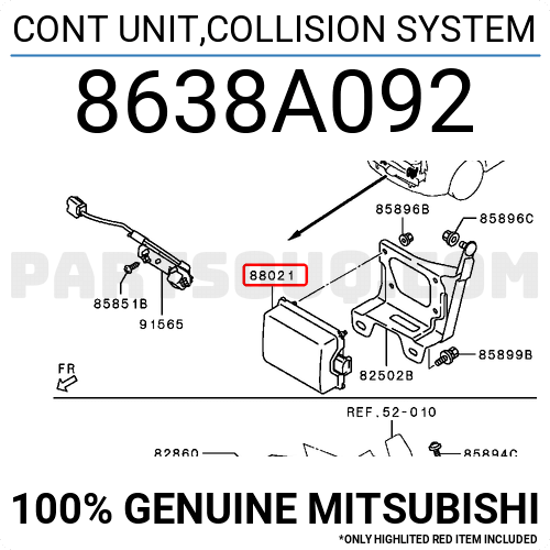 CONT UNIT,COLLISION SYSTEM 8638A092 | Mitsubishi Parts | PartSouq