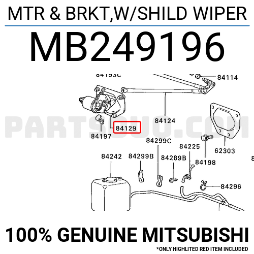 MTR & BRKT,W/SHILD WIPER MB249196 | Mitsubishi Parts | PartSouq