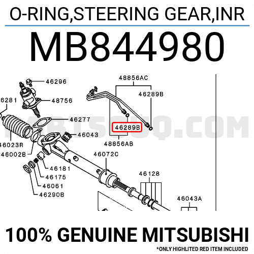 O-RING,STEERING GEAR,INR MB844980 | Mitsubishi Parts | PartSouq
