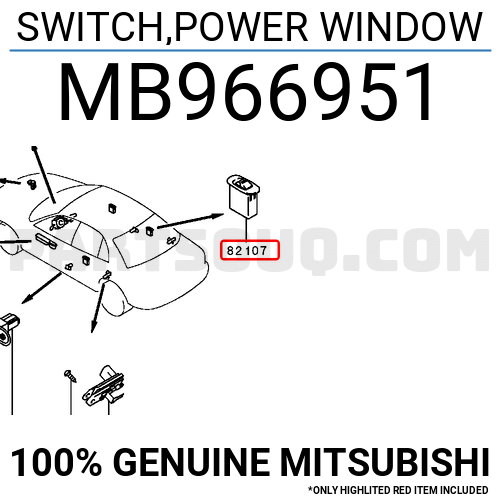 SWITCH,POWER WINDOW MB966951 Mitsubishi Parts PartSouq