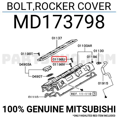 BOLT,ROCKER COVER MD173798 | Mitsubishi Parts | PartSouq