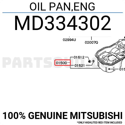 OIL PAN,ENG MD334302 Mitsubishi Parts PartSouq