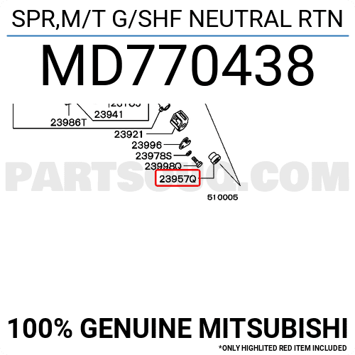 SPR,M/T G/SHF NEUTRAL RTN MD770438 | Mitsubishi Parts | PartSouq