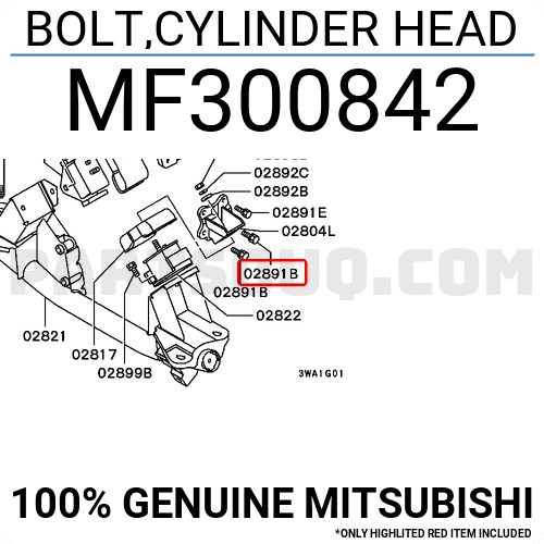 【おまけ付】 | MF300842 HEAD BOLT,CYLINDER Mitsubishi PartSouq | Parts アクセサリー