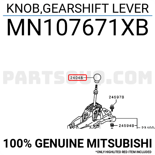 KNOB,GEARSHIFT LEVER MN107671XB | Mitsubishi Parts | PartSouq