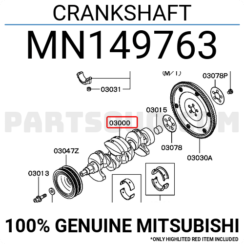CRANKSHAFT MN149763 | Mitsubishi Parts | PartSouq