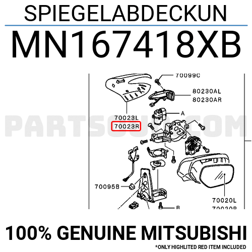 SPIEGELABDECKUN MN167418XB | Mitsubishi Parts | PartSouq
