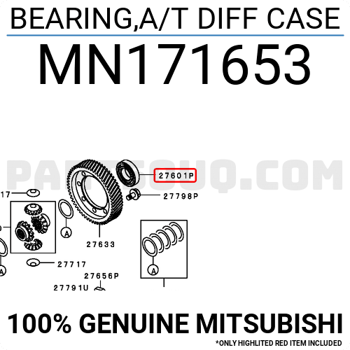 MD710663 Genuine Mitsubishi BEARING,M/T DIFF CASE 