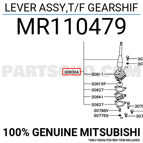 LEVER ASSY,T/F GEARSHIF MR110479 | Mitsubishi Parts | PartSouq