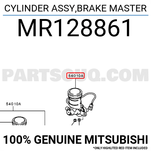 CYLINDER ASSY,BRAKE MASTER MR128861 | Mitsubishi Parts | PartSouq