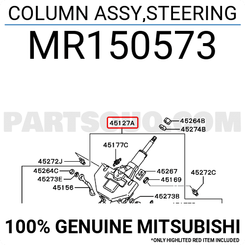 COLUMN ASSY,STEERING MR150573 | Mitsubishi Parts | PartSouq