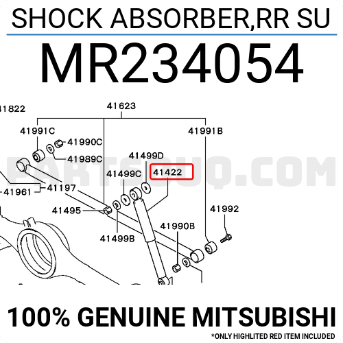 SHOCK ABSORBER,RR SU MR234054 | Mitsubishi Parts | PartSouq