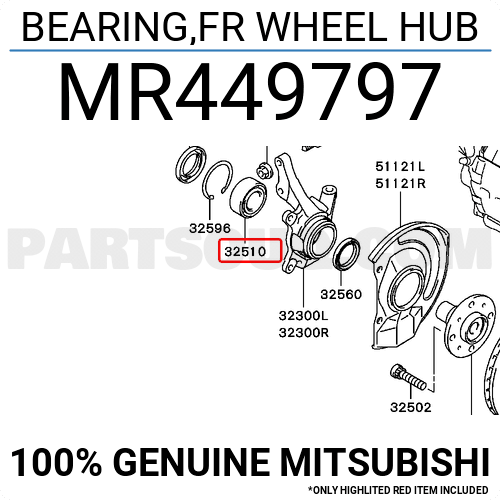 BEARING,FRWHEELHUB MB808442 | Mitsubishi Parts | PartSouq