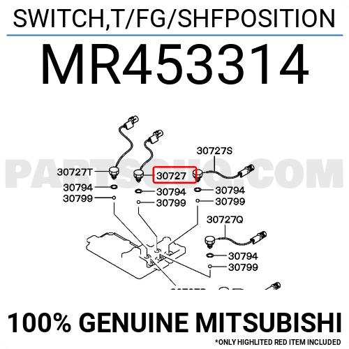 SWITCH,T/FG/SHFPOSITION MR453314 | Mitsubishi Parts | PartSouq
