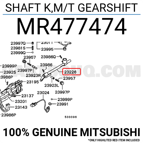 SHAFT K,M/T GEARSHIFT MR477474 | Mitsubishi Parts | PartSouq