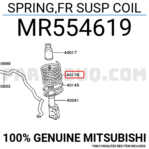 SPRING,FR SUSP COIL MR554619 | Mitsubishi Parts | PartSouq