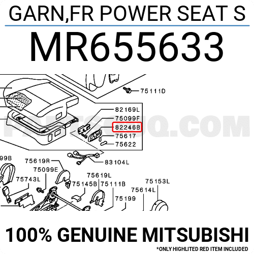 GARN,FR POWER SEAT S MR655633 | Mitsubishi Parts | PartSouq