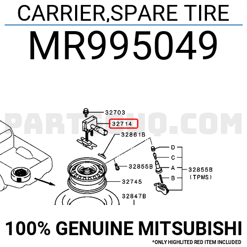 CARRIER,SPARE TIRE MR995049 | Mitsubishi Parts | PartSouq