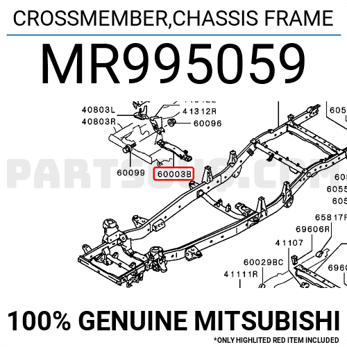 CROSSMEMBER,CHASSIS FRAME MR995059 | Mitsubishi Parts | PartSouq