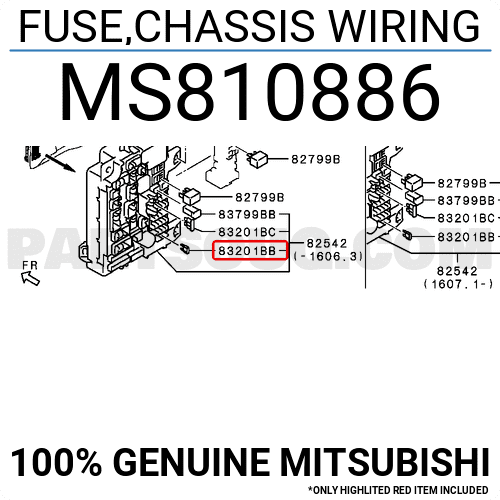 Ms810893 FUSE,CHASSIS WIRING MS810886 | Mitsubishi Parts | PartSouq